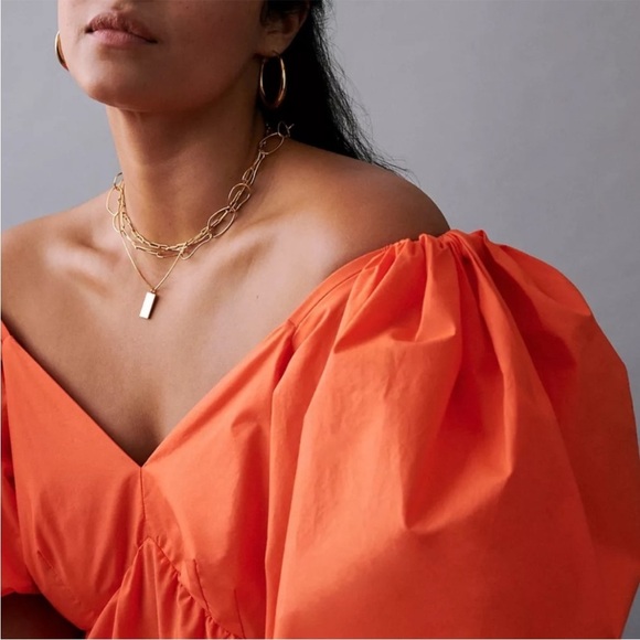 NWOT Anthropologie Farm Rio Puff Sleeve Ruffle Tiered Colorblock Maxi Dress XS - Picture 3 of 10